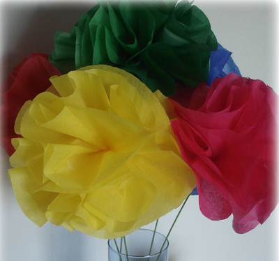 Cheerful Tissue Paper Flowers