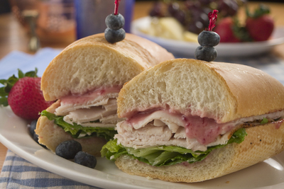 Blueberry Smoked Turkey Baguette