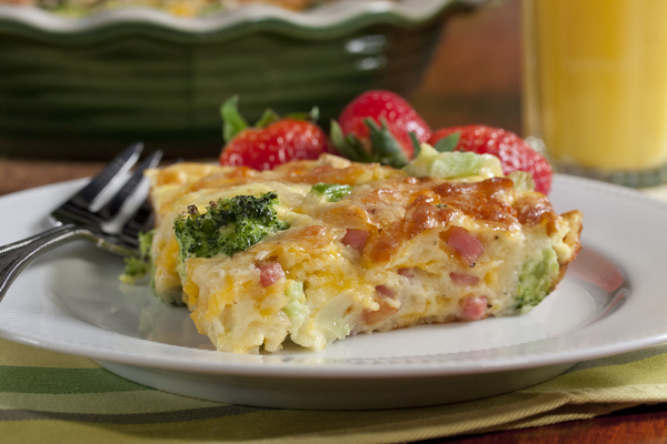 Broccoli and Ham Quiche