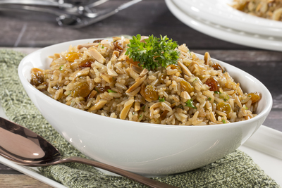 Brown Rice with Nuts and Raisins