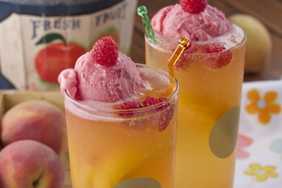 Peach Melba Cooler