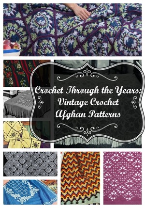 Vintage Crochet PATTERN Afghan Throw Star Flower Motif