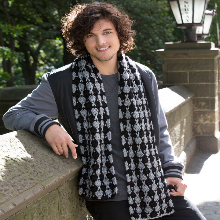 Useful Cross Stitch Scarf | AllFreeCrochet.com