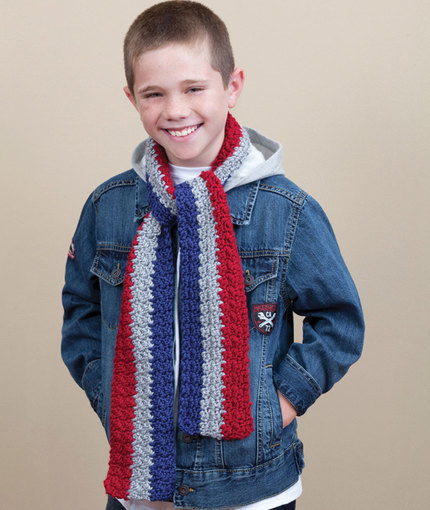 School Spirit Striped Scarf