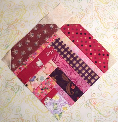 Improvised Heart Quilt Block