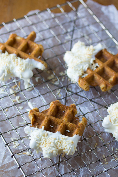 Carrot Cake Waffle Bites