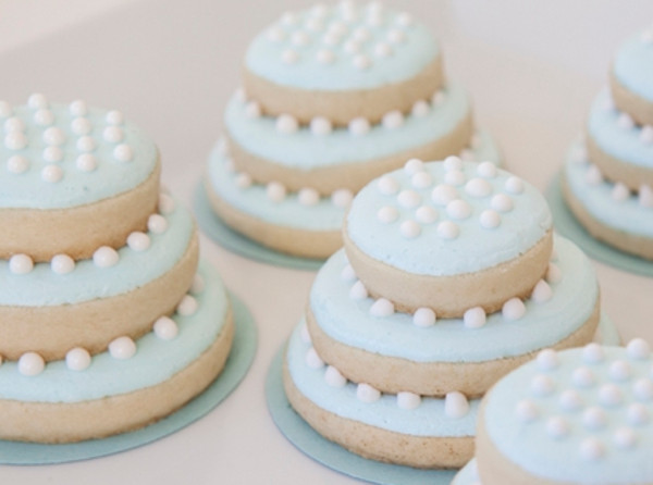 Miniature Wedding Cake Sugar Cookies