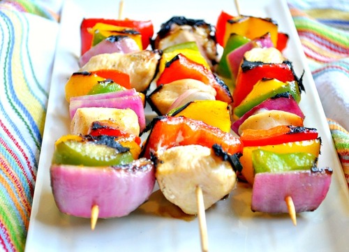 Peach-Glazed Chicken Kabobs
