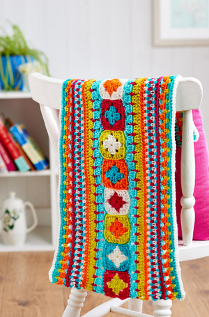 Rainbow Stripes Beginner Crochet Blanket 