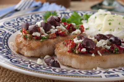 Greek Style Baked Pork Chops