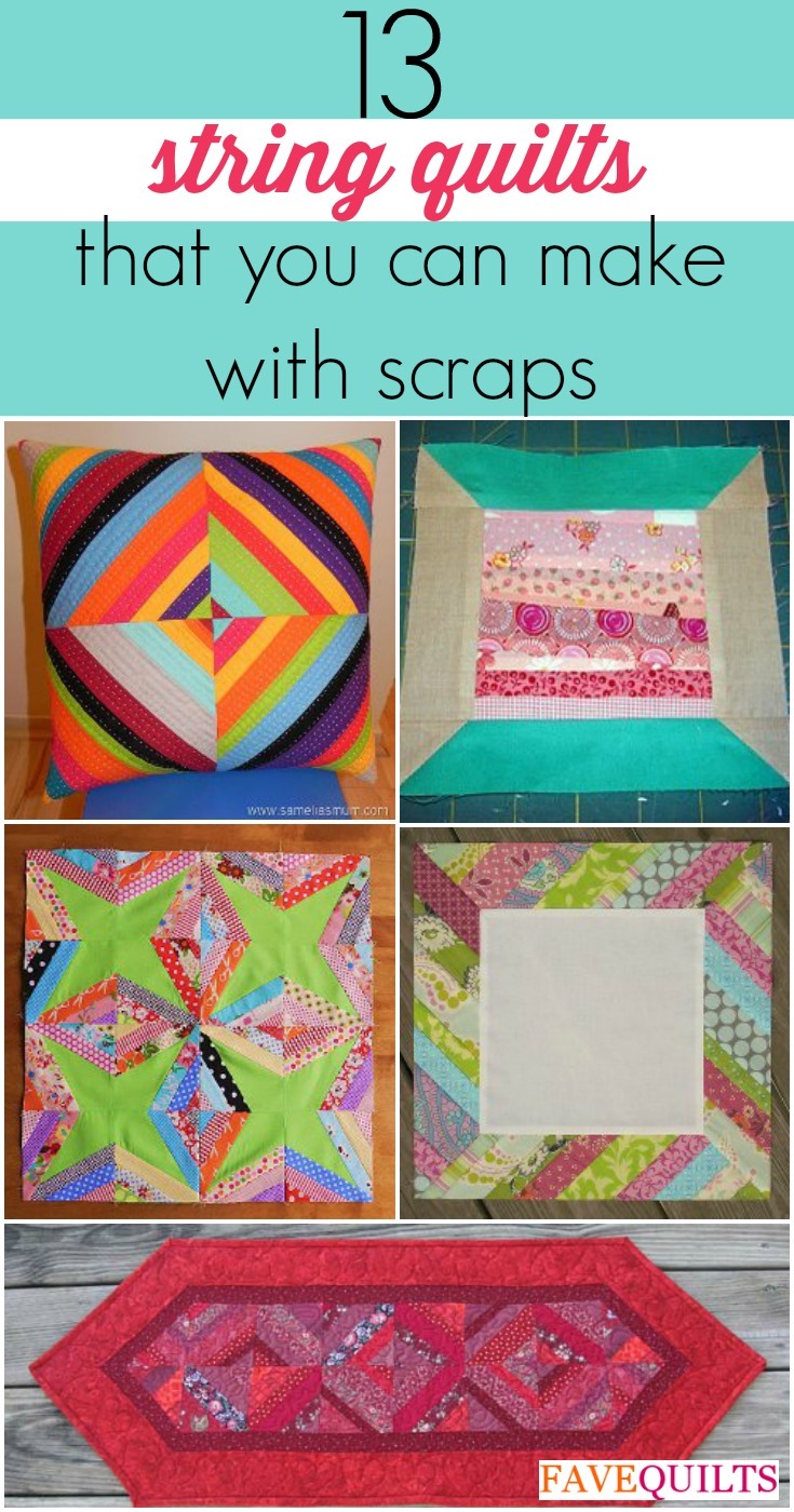 Super String Quilts: 13 Paper Piecing and Scrap Quilt Patterns ...