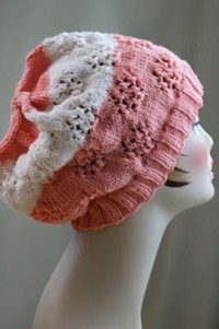 Slouchy Eyelet Knit Hat
