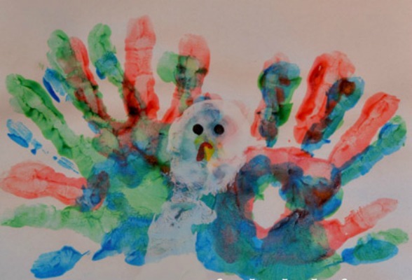 Hand Print and Footprint Turkey