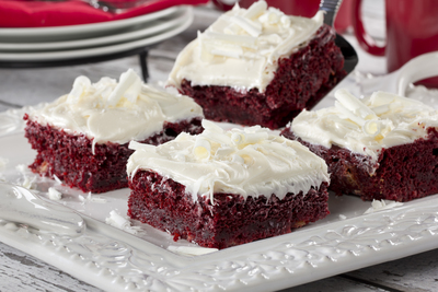 Red Velvet Cake Squares