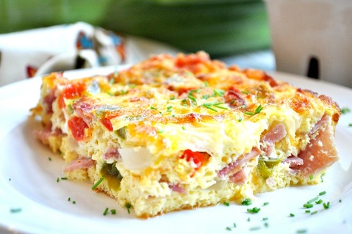 Baked Western Omelet Breakfast Casserole | AllFreeCasseroleRecipes.com