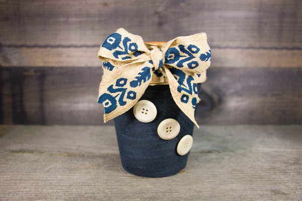 Denim Fabric Scrap Pots