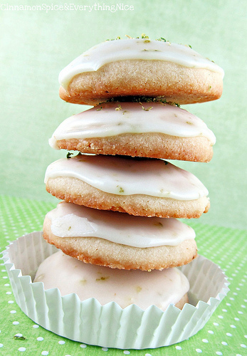 Soft Iced Lime Cookies