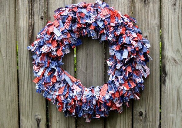 Easy Patriotic Rag Wreath
