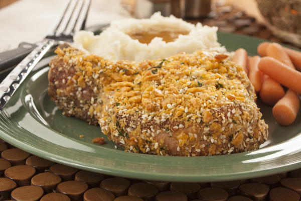 Cheesy Burger Pork Chops