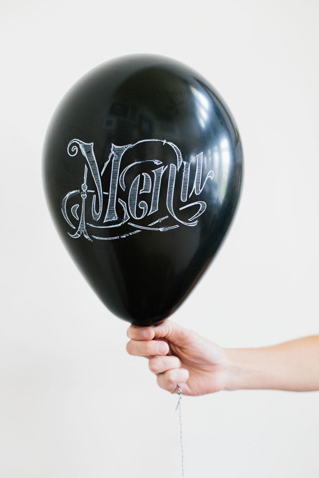 Chalkboard Balloon Decoration for Weddings | AllFreeHolidayCrafts.com