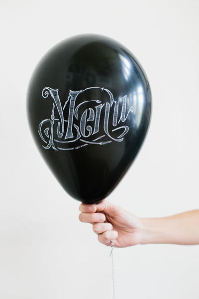 Chalkboard Balloon Decoration for Weddings