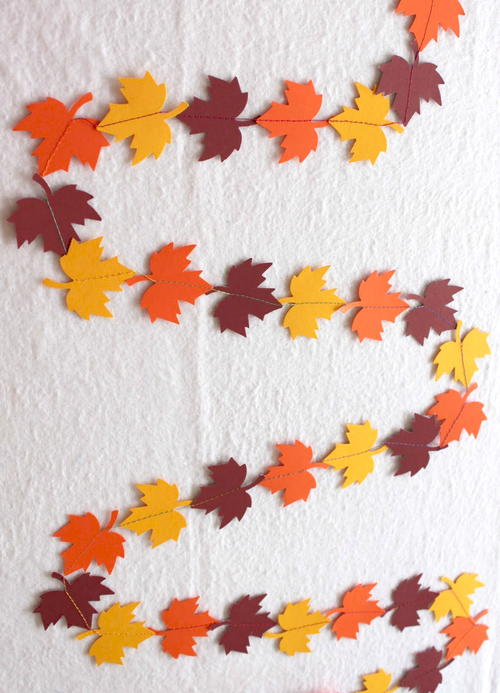 Quick Fall Leaf Garland