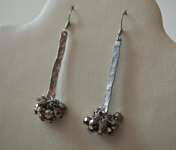 Easy Hammered Wire Earrings