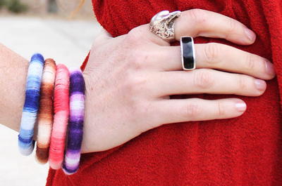 Ombre Wrapped DIY Bangles