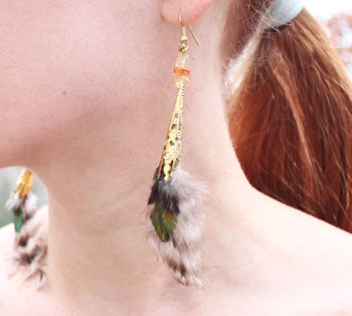 Bohemian Diy Feather Earrings Allfreejewelrymaking Com