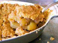 Apple Crisp with Homemade Caramel Sauce