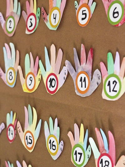 Turkey Hands Advent Calendar