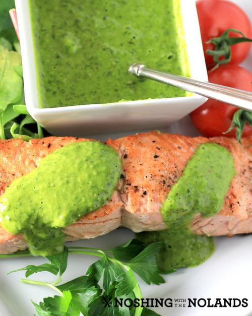 Salmon with Skinny Chimichurri