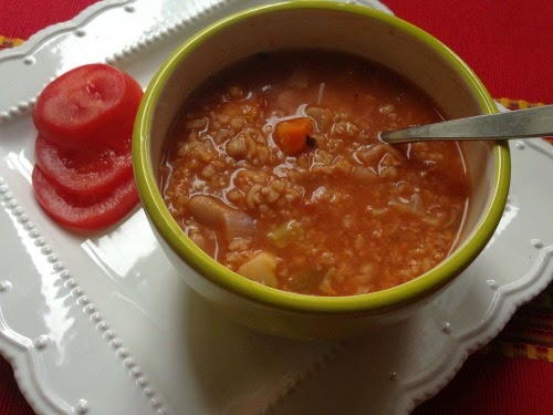Throw Together Rice and Bean Soup