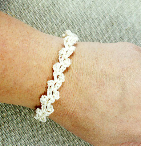 Lacy Bridal Party Crochet Bracelet