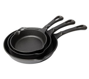 Country Cabin 3 Piece Cast Iron Skillet Set