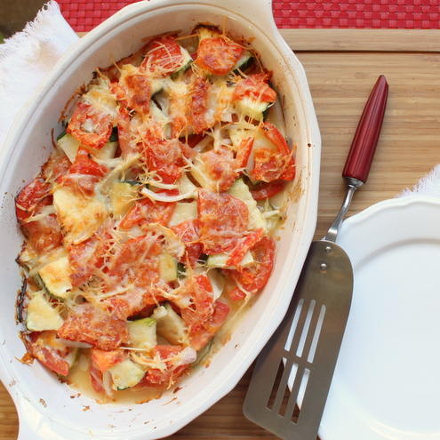 5-Ingredient Zucchini and Tomato Gratin