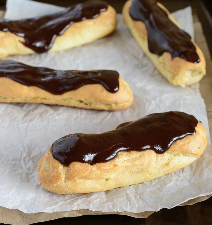 Cappuccino Eclairs | TheBestDessertRecipes.com