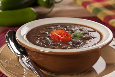 Spicy Black Bean Potato Soup