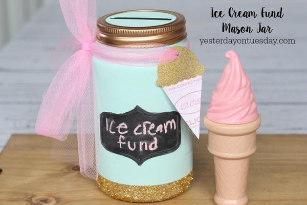 Ice Cream Fund Mason Jar Craft