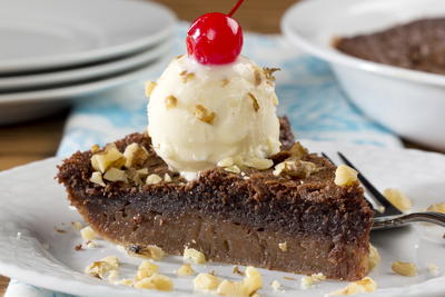 Impossible Chocolate Cream Pie