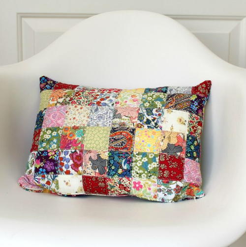 Colorful Quilted DIY Pillow