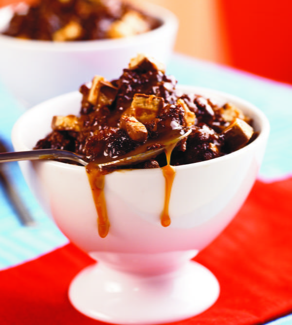Chocolate Candy Bar Bread Pudding