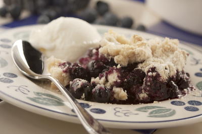 Crusty Blueberry Cobbler