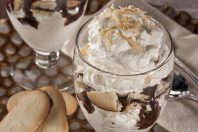 Chocolate Coconut Cookie Parfaits