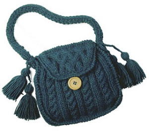 Cable Knit Handbag