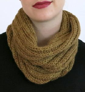 Double Wrap Rib Sittch Cowl