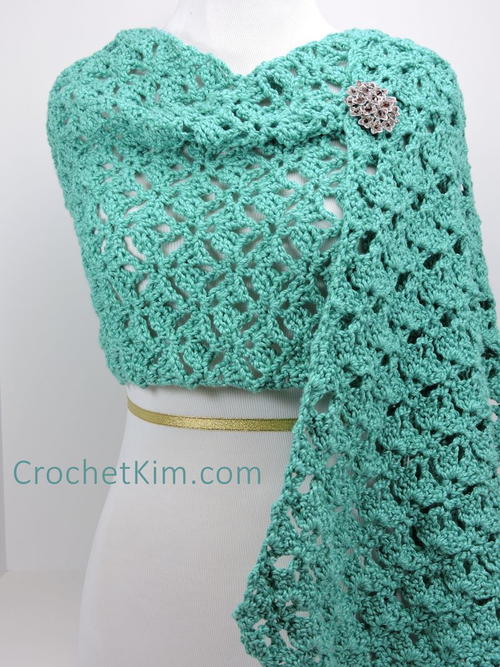 Emerald Lace Crochet Wrap