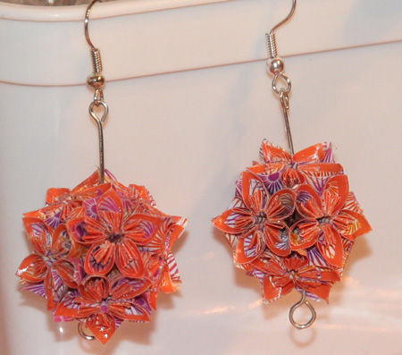 Fabulous Flower Origami Earrings