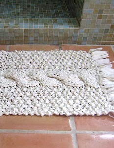 Cable Fringe Bathmat