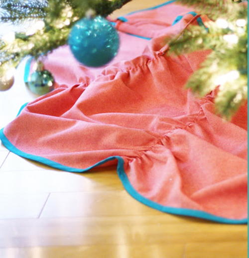 Easy Ruched Christmas Tree Skirt